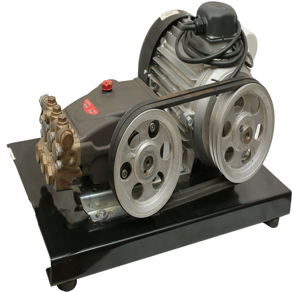 INTERPUMP E.JET GREY MALE 15/150 Belt Driven High Pressure Washer 150Bar 5HP 15L/Min 220V (Grey)