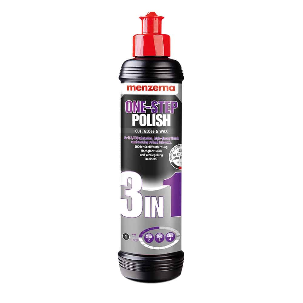 MENZERNA One-Step Polish 3in1 - 250ml Medium Cut Polish / High-Gloss Finish And Seal In One