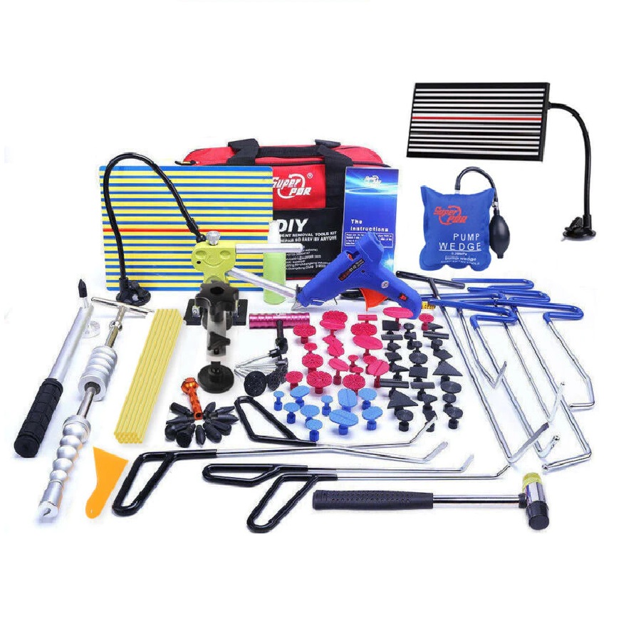SUPER PDR Paintless Dent Repair Tool Kit, 103Pcs Tool Set with Rods, Dent Removal Tools for Professionals