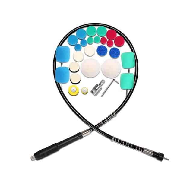 طقم تلميع بافر اجزاء صغيرة 30 قطعة كامل بالاكسسوارات للمحترفين (بالكهرباء) BR/DETAIL POLISHER ELECTRIC