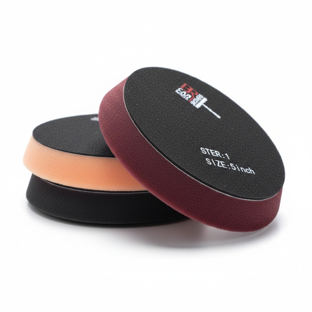 BROTHERS 3 Step Rotary Foam Buffing Polishing Pads Set 5 Inch (Heavy/Medium/Finish)