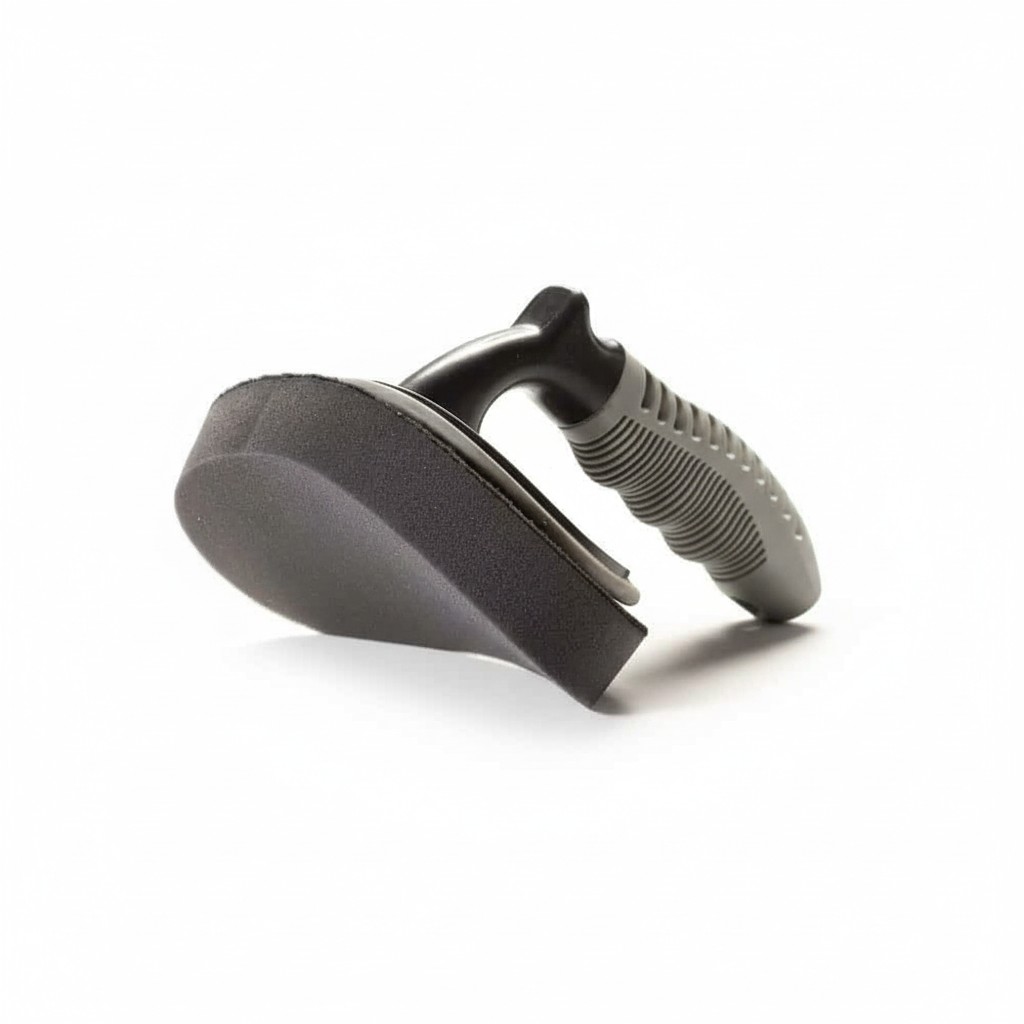 يد بلاستيك برازرز لون رمادي لتلميع الكاوتش + 2 سفنجة سوداء BR/TYRE WAX BRUSH