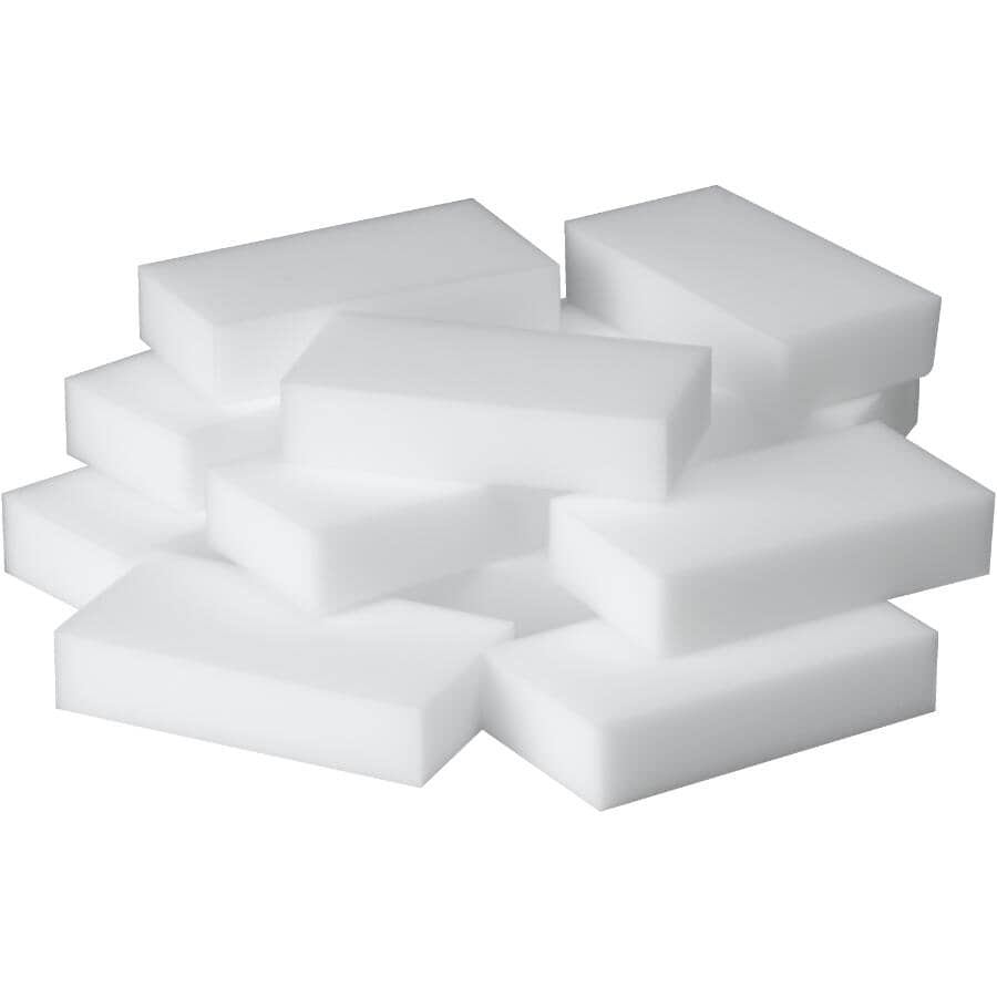 طقم 10 قطع من السفنجة السحرية لون ابيض لتلميع الاجزاء الفبر BR/MAGIC SPONGE