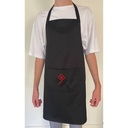 [1303412] بالطو وتوربروف لون اسود للكار كير BR/APRON