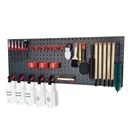 [130455] BROTHERS Empty Wall-Mounted Detailing & Workshop Tools Board With 15 Pcs Hook Kit 90*45cm