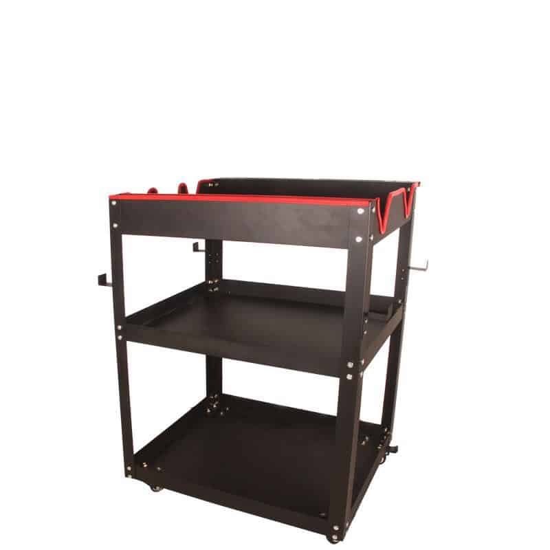 ترولي برازرز نظام كاركير 2 درج معدن لون اسود * احمر BR/TOOL VEHICLE METAL