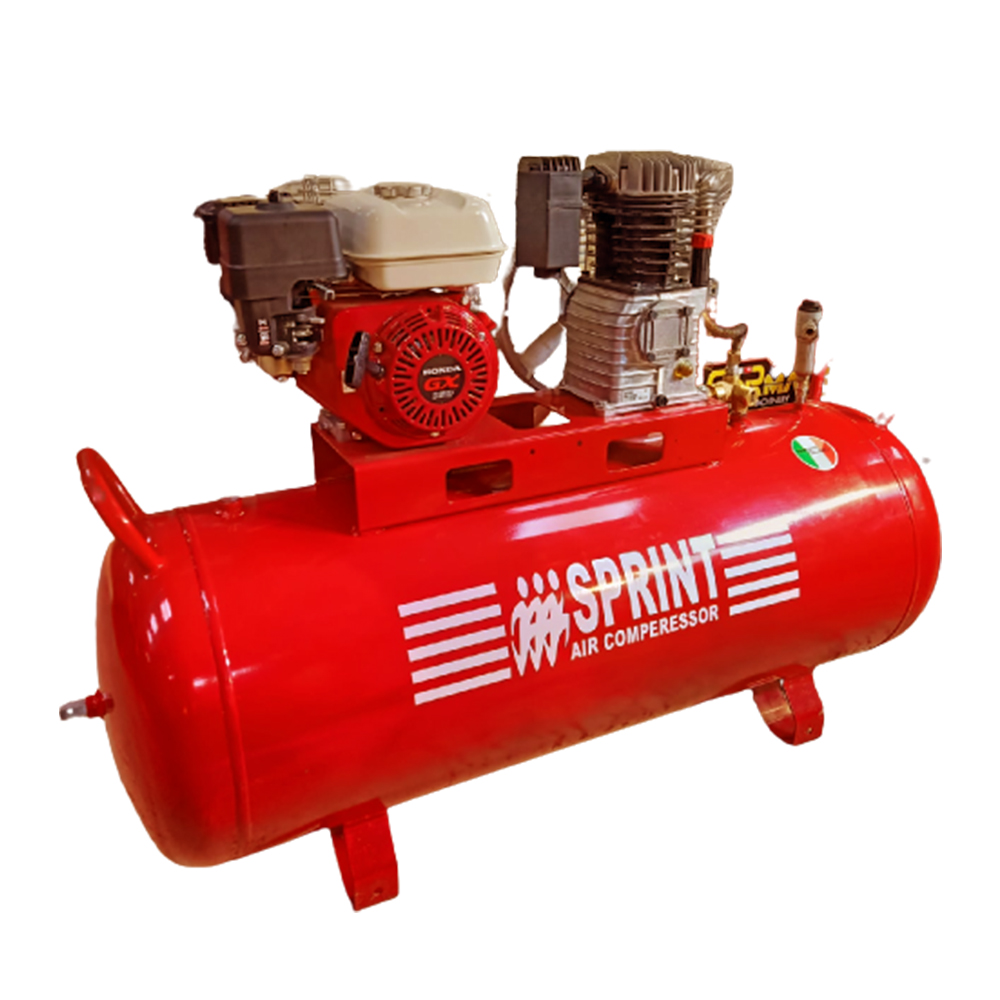 SPRINT NB10-HONDAGX390 Belt Driven Air Compressor Powered by Petrol Engine 10Bar 500Liter 10HP