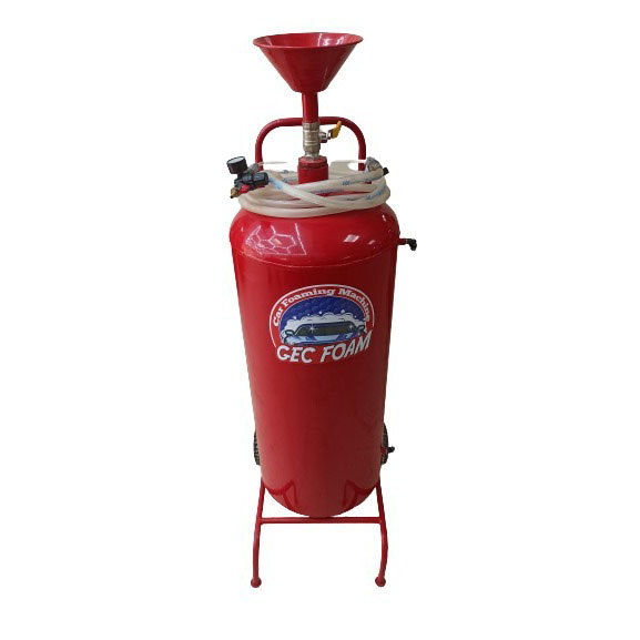 ماكينة فوم متحركة خزان محلي هيفي ديوتي شكل جديد 180 لتر احمر G.FOAM/180L