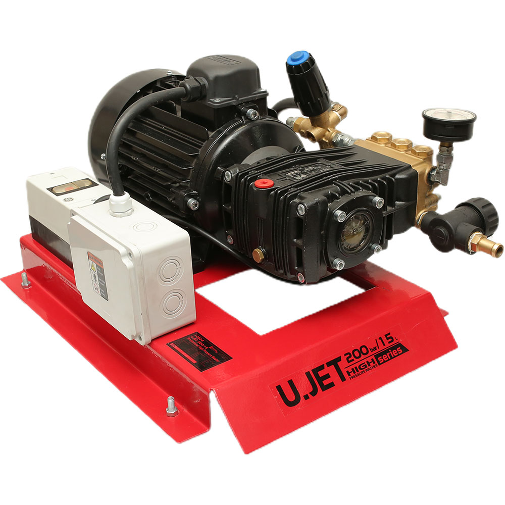 مجموعة غسيل ثابتة اودور ايطالي 7.5 حصان 200بار 380 فولت مزودة بمفتاح تشغيل حراري (TTS) U.JET 15/200 GEN 2
