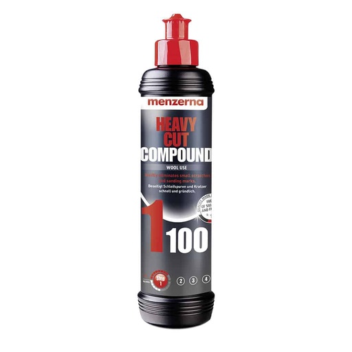 [13021114] MENZERNA Heavy Cut Compound 1100 - 250ml Car Polish For The Speedy Removal Of Deep Scratches Using Foam Polishing Pads