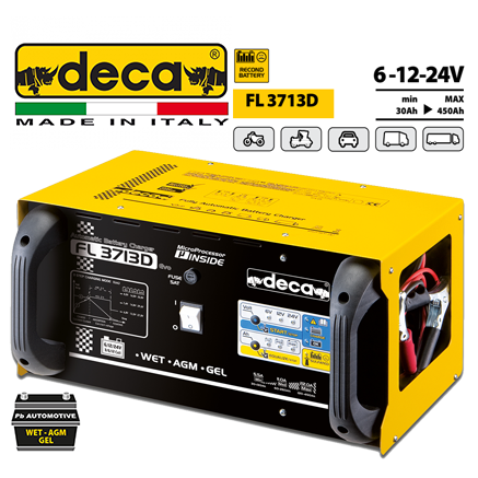 [ESBCXX00006] DECA FL 3713D Battery Charger Built With Electron Charge Control & Charging Conservation "Floating" 6-12-24V / 30>450Ah