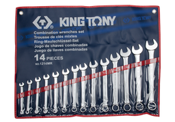 [170339] طقم مفتاح بلدى مشرشر 14 قطعة 10 : 32مم ماركة كينج توني KING TONY 1214MR