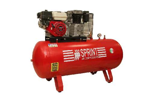 [19067] SPRINT K18-HONDA GX160 Belt Driven Air Compressor Powered by Petrol Engine 10Bar 270Liter 5.5HP
