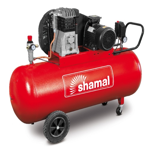 [PSACXX00035] SHAMAL SB38C/270-3PH Belt Driven Air Compressor 10Bar 270Liter 3HP (380V)