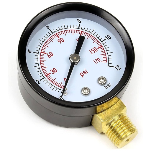 [8043211] FG Radial Connection Pressure Gauge 63mm 12 Bar 1/4 Inch