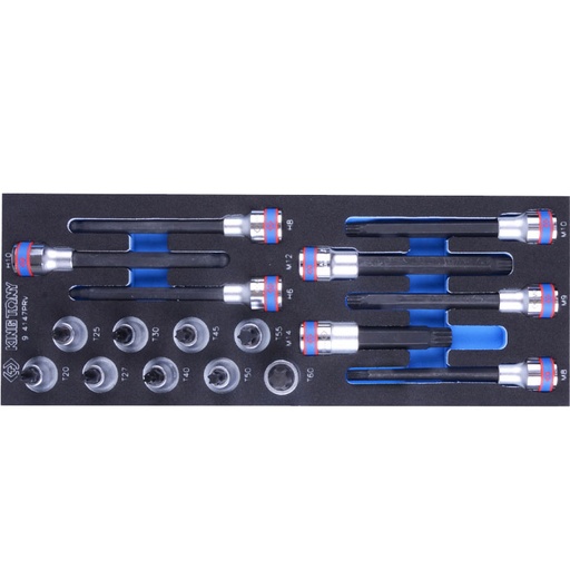 [HPWTXX00043] KING TONY 9-4147PRV 17 PCS 1/2" DR. Bit Socket Set